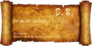 Drabik Uriel névjegykártya
